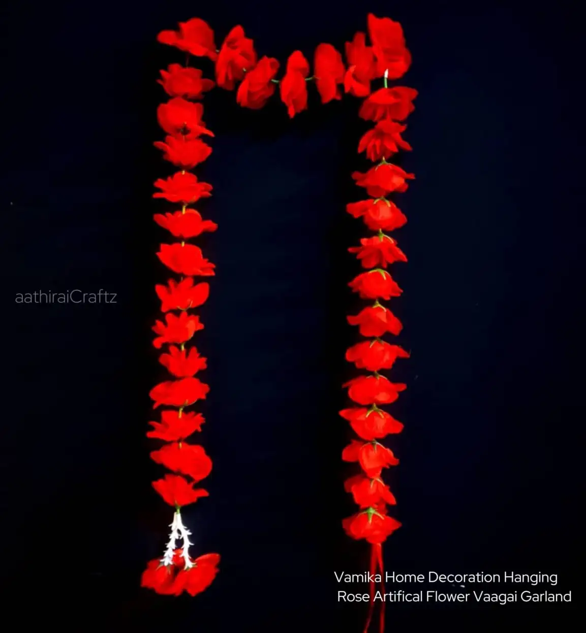 Vamika Home Decoration Hanging Rose Garland - Red