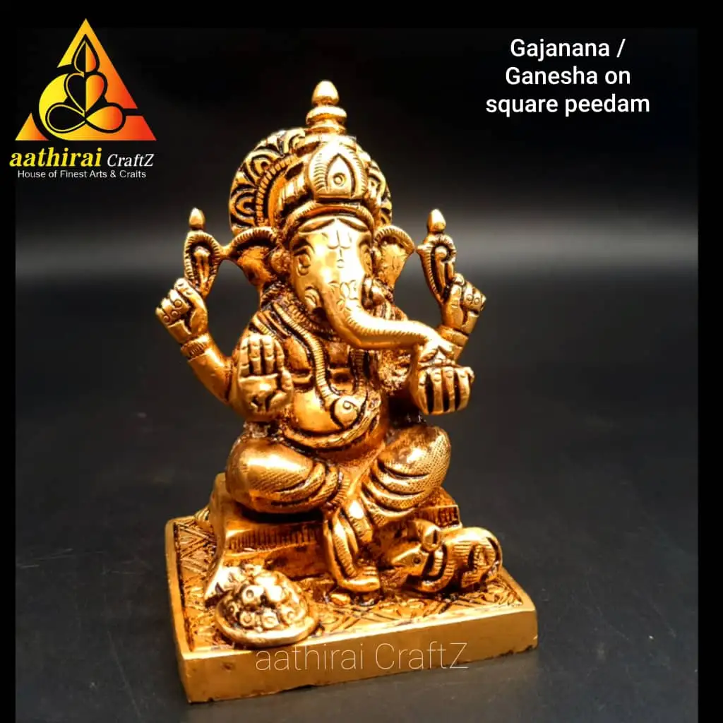 Gajanana / Ganesha On Square Peedam - secondary