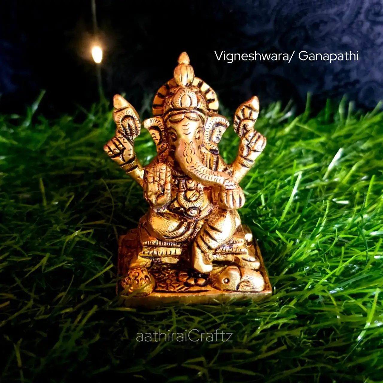 Vigneshwara/ Ganapathi Brass Antique Finish - secondary