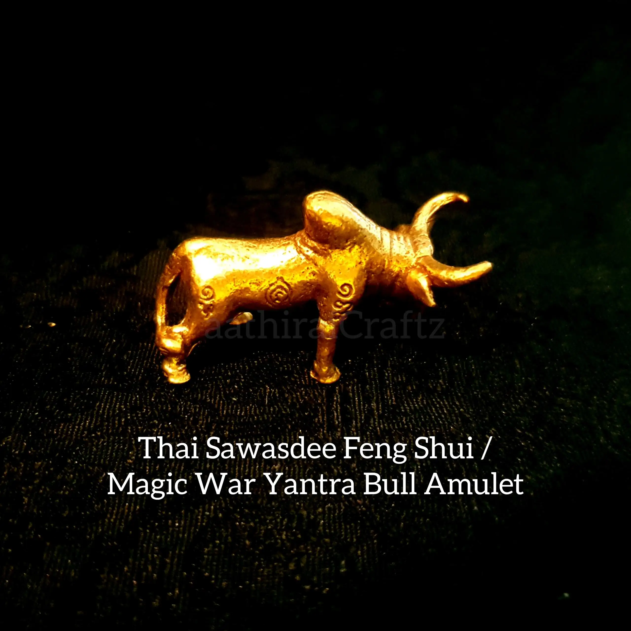 Thai Sawasdee Feng Shui Buffalo/ Bull Lucky Buffalo Miniature - secondary