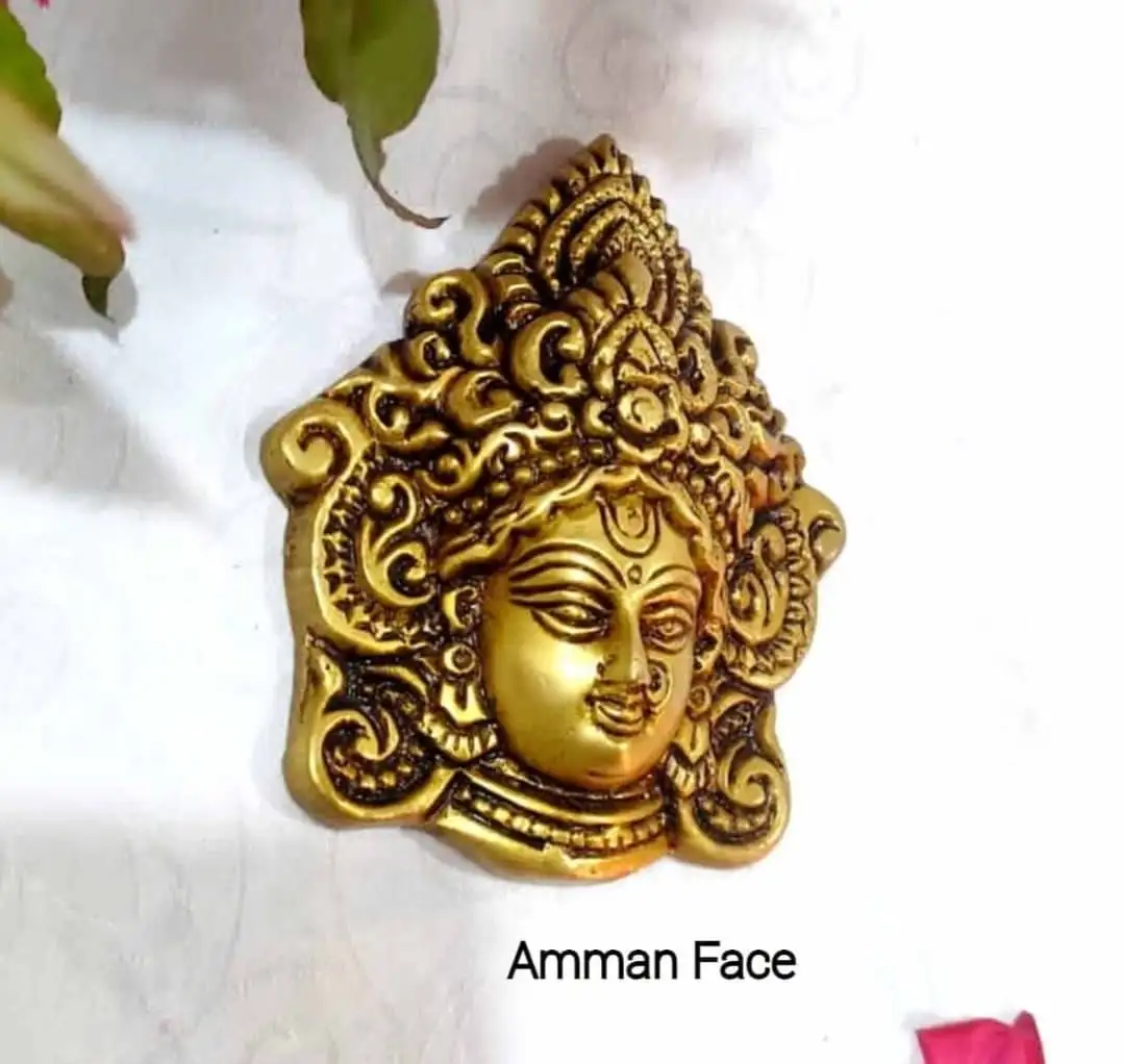 Hanging Durgai Amman Face  Brass Antique Finish - secondary