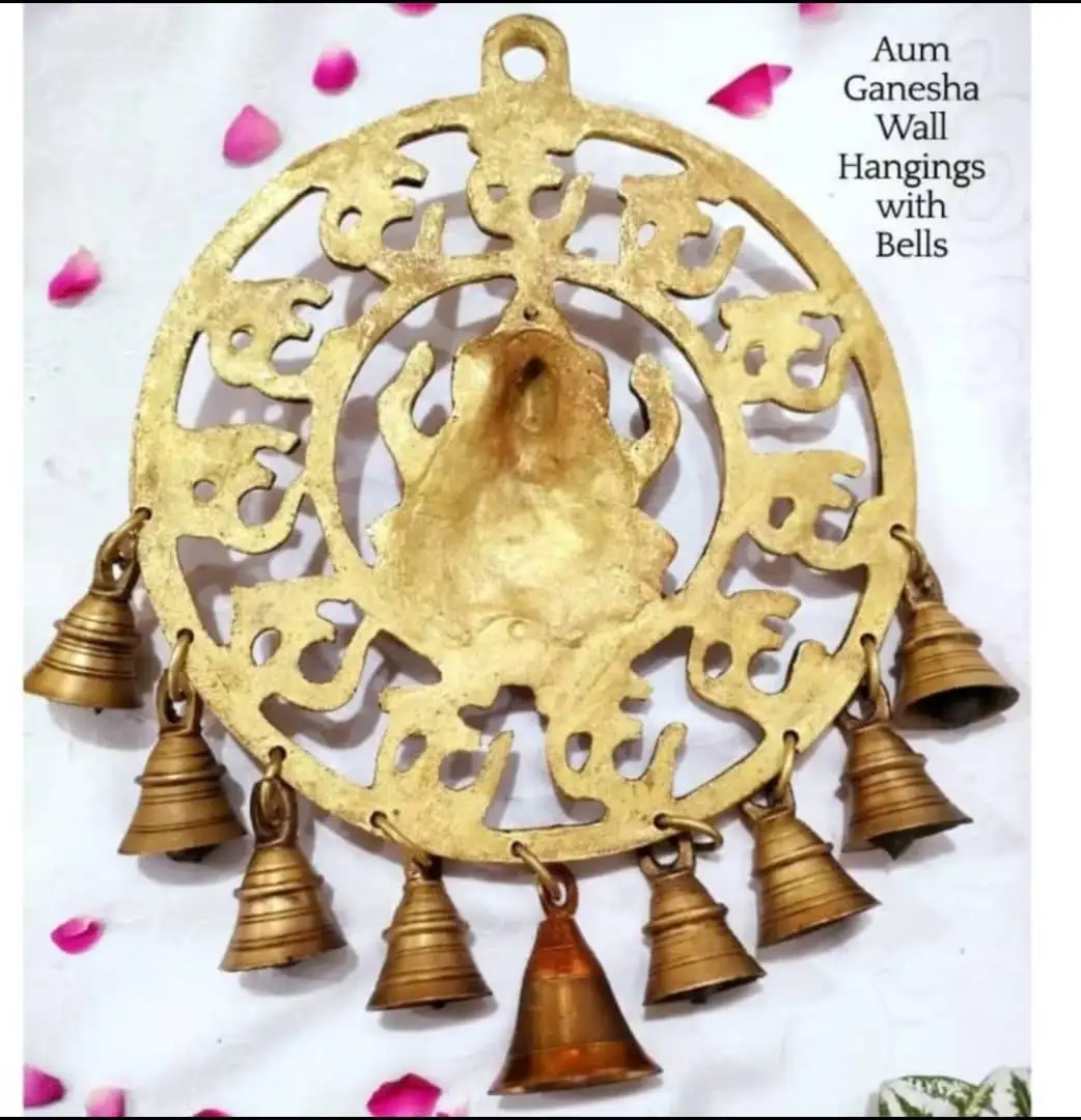 Aum Ganesha Wall Hanging With Bells / Wall Hanging - secondary