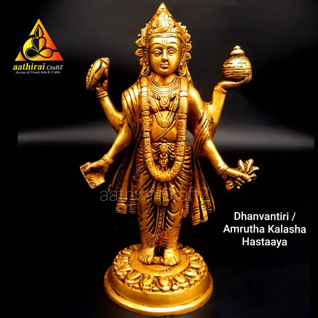 Dhanvantiri / Amrutha Kalasha Hastaaya Danvandri Sculpture