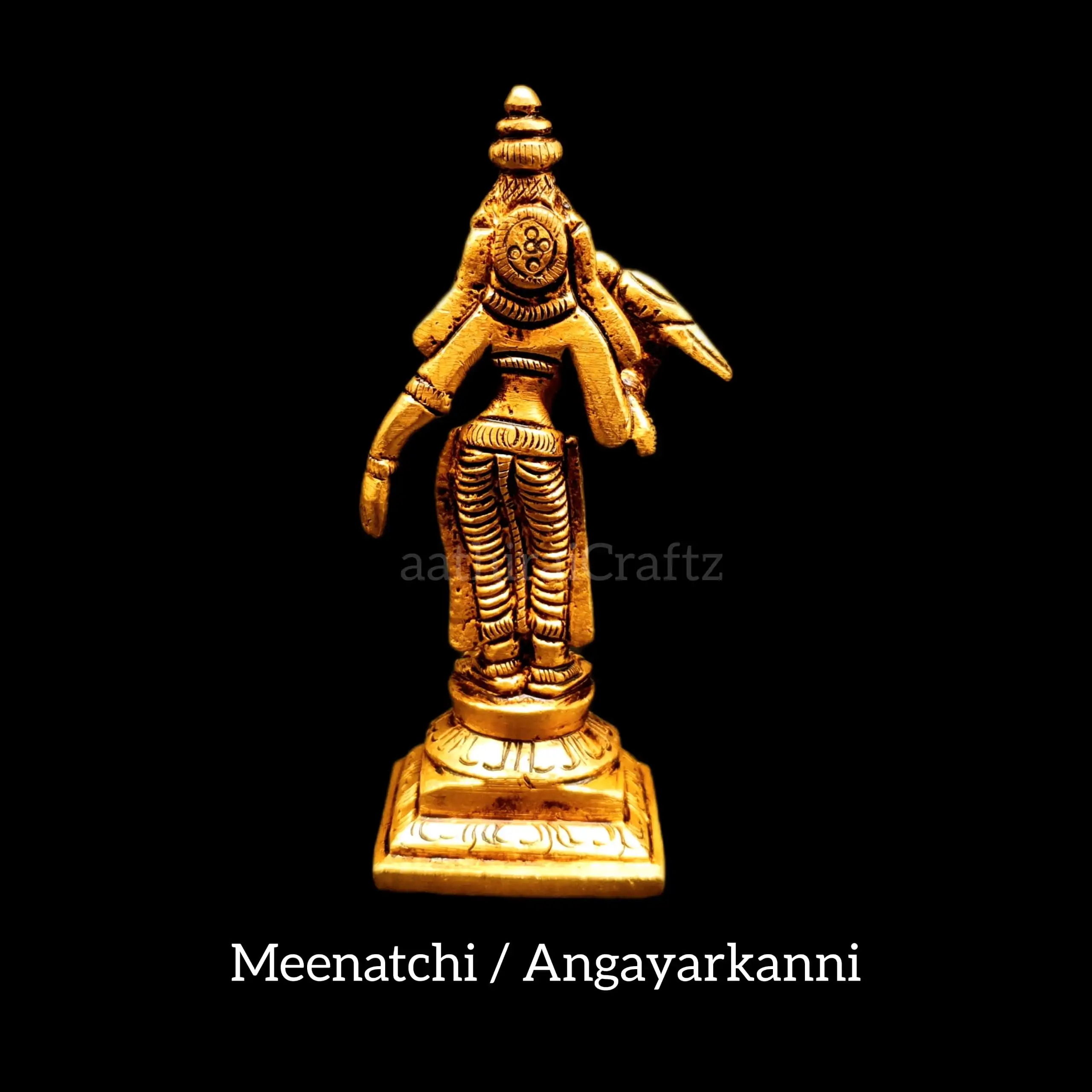 Meenatchi / Angayarkanni Sculpture  Brass Antique Finish - secondary