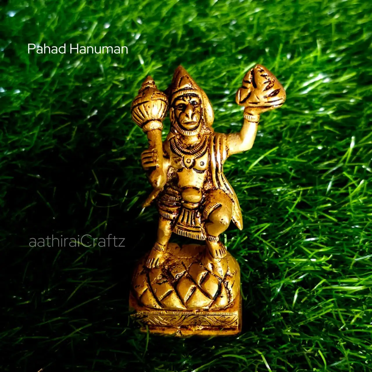 Pahad Hanuman Brass Antique Finish - secondary