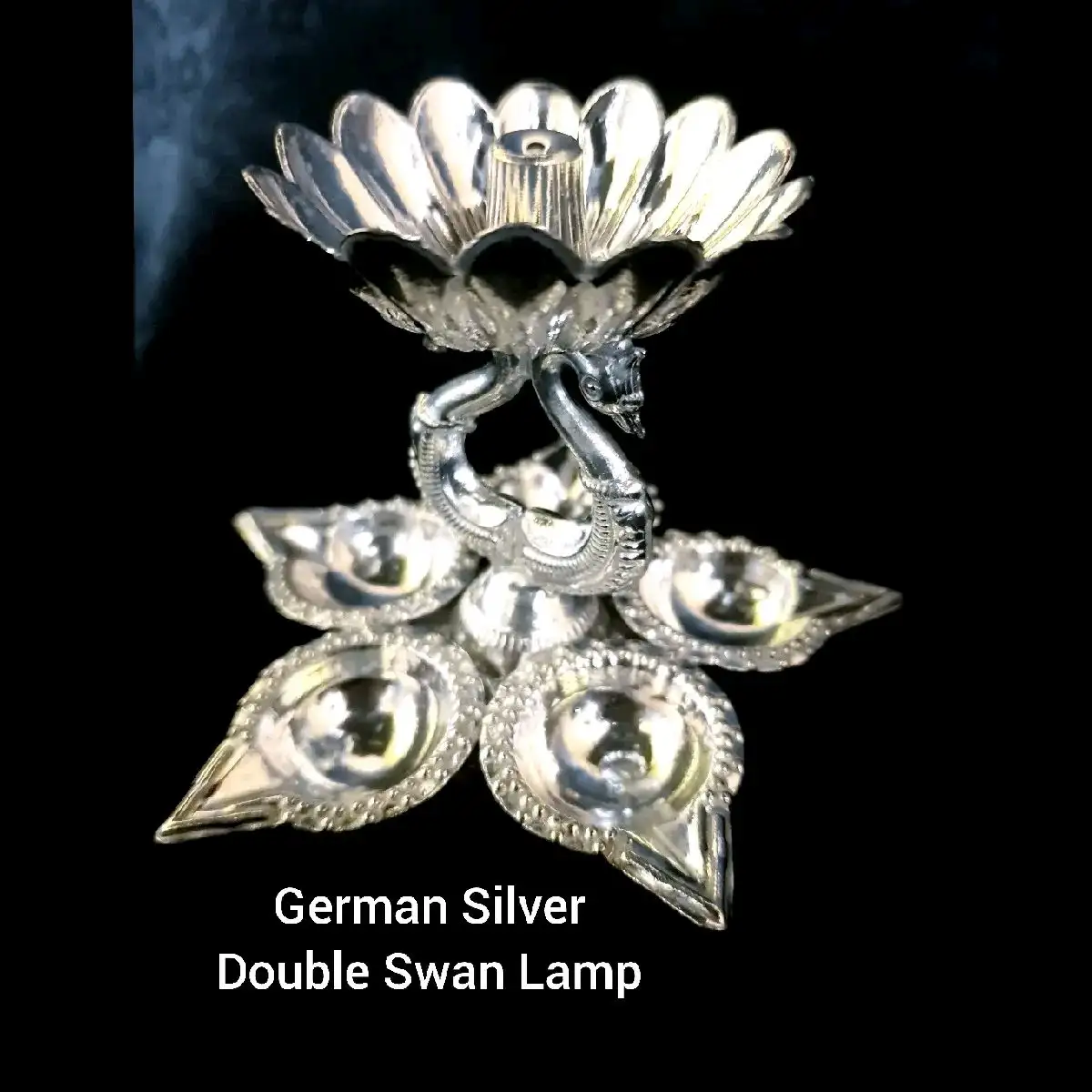 German Silver Gift Double Swan - secondary