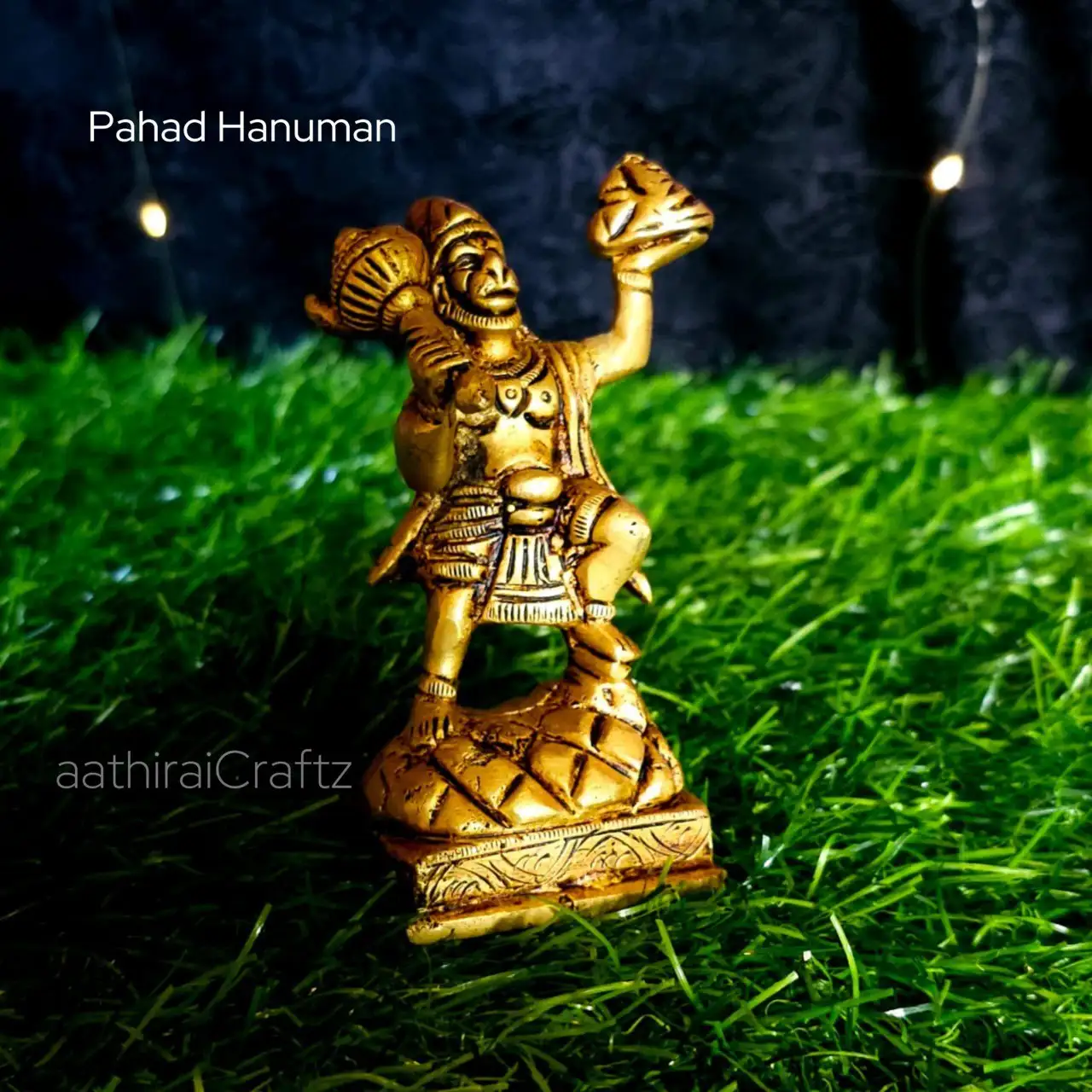 Pahad Hanuman Brass Antique Finish
