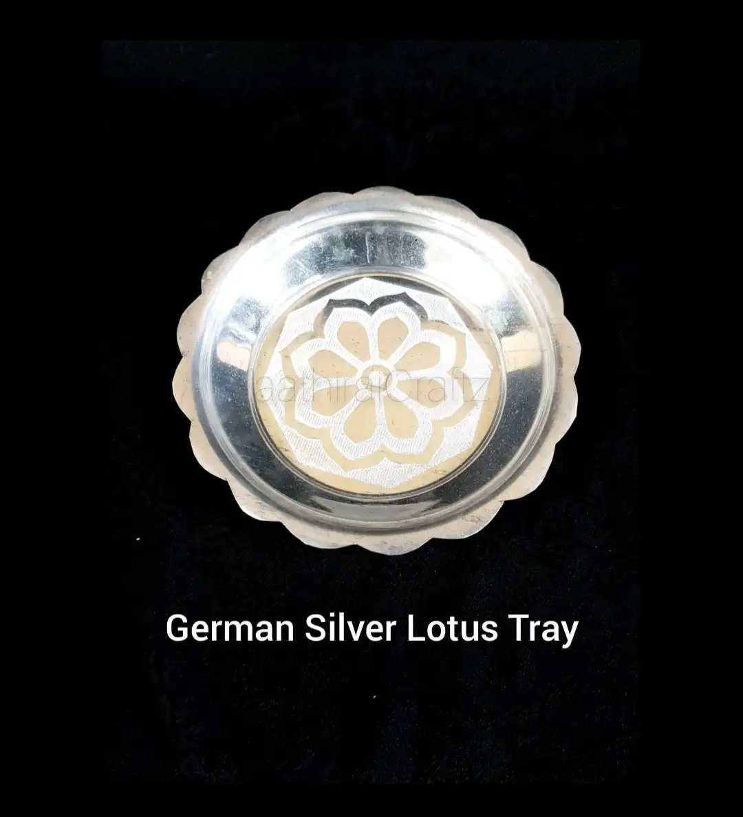 German Silver Lotus Plate Small - secondary