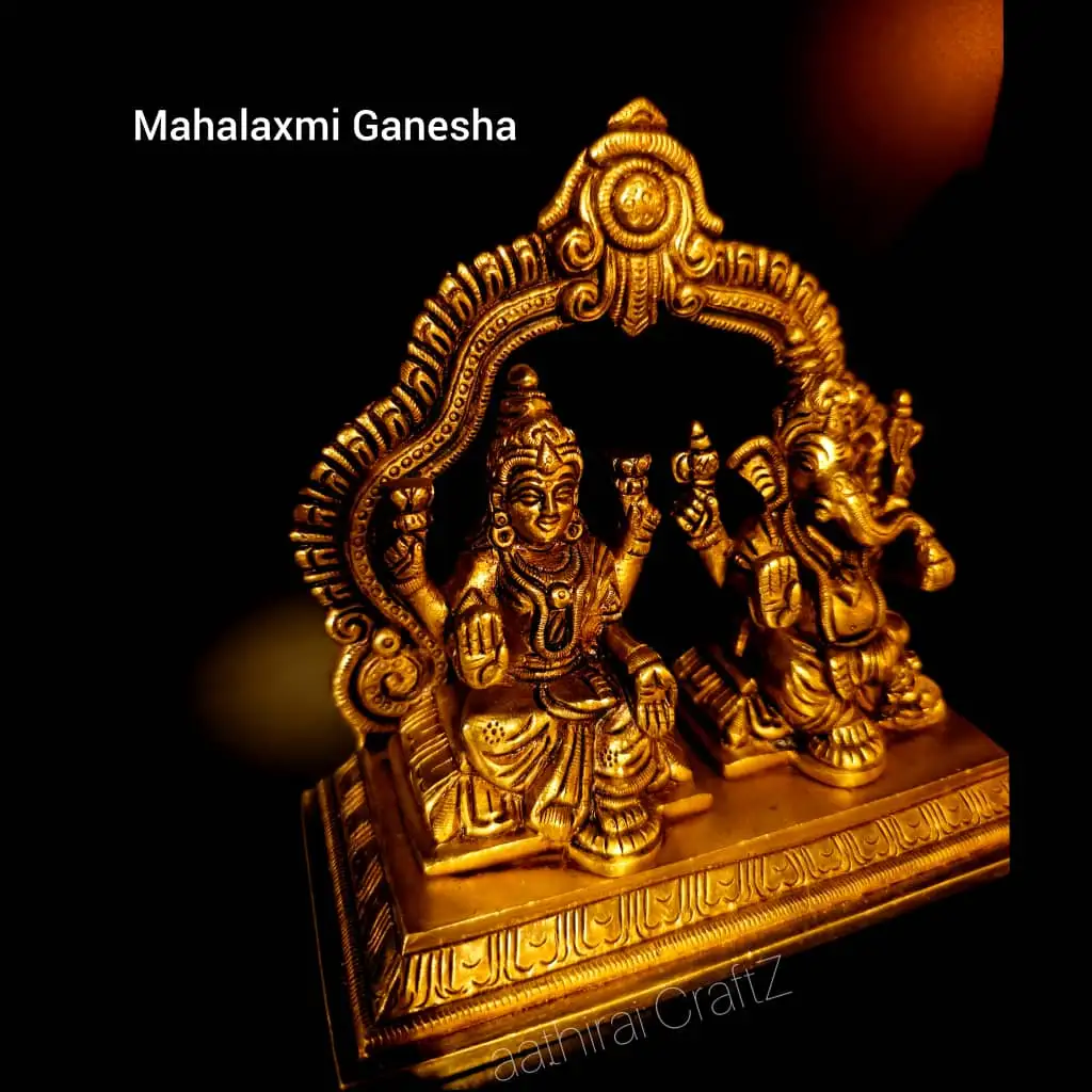Mahalaxmi Ganesha / Frame Laksmi Ganesha Statue - secondary