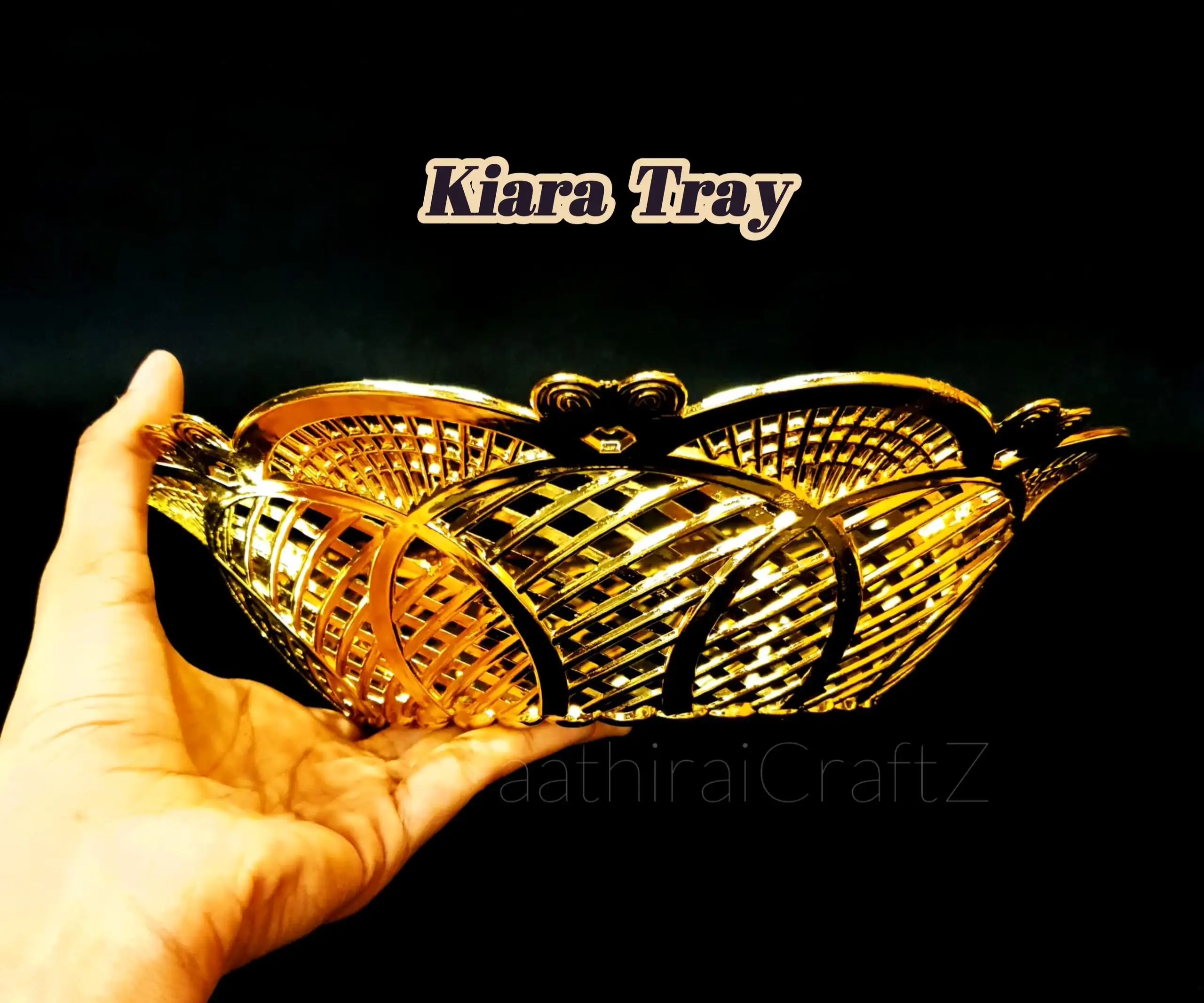 Kiara Golden Pooja / Decorative Pooja Plates - Medium