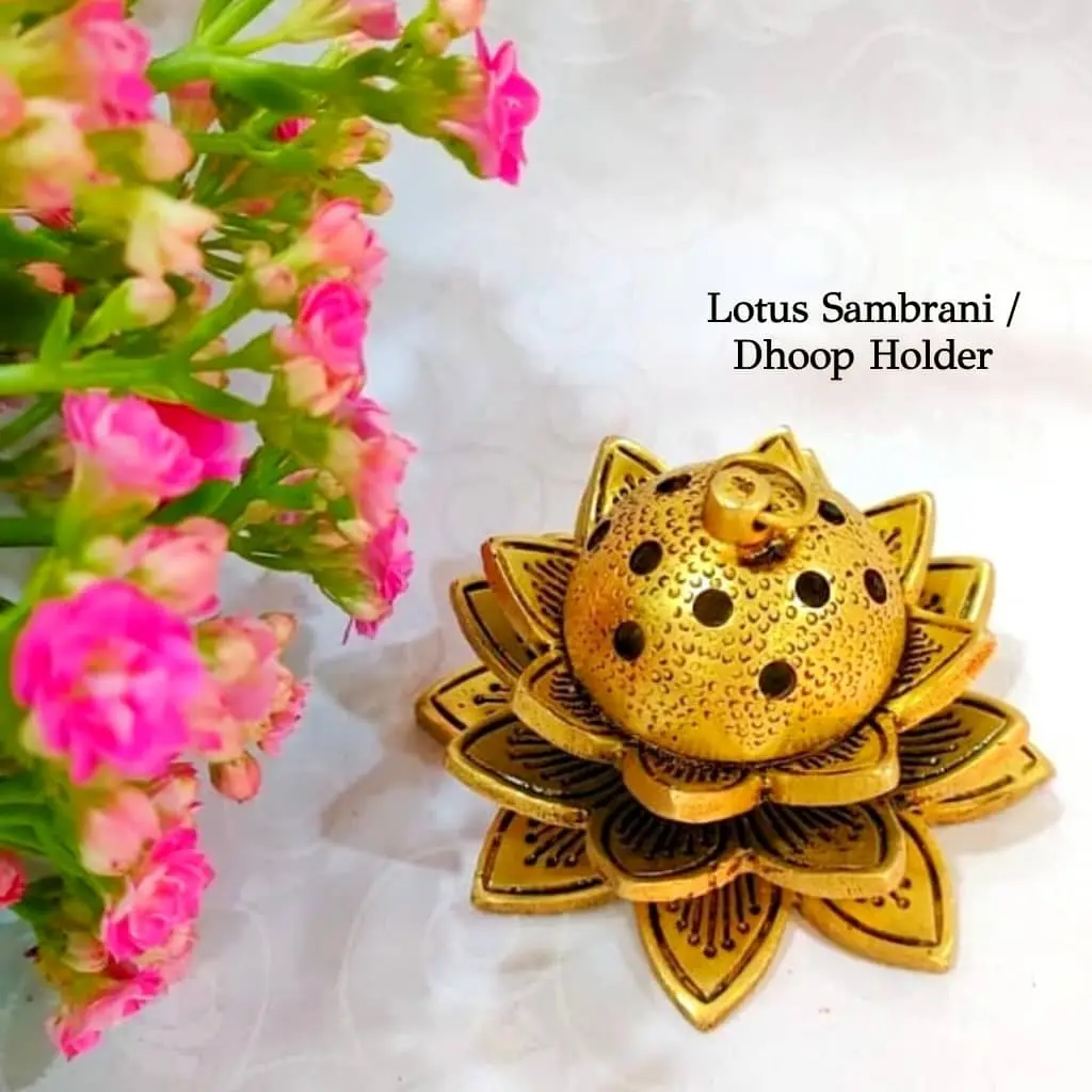 Lotus Sambrani Holder / Dhoop Stand - secondary