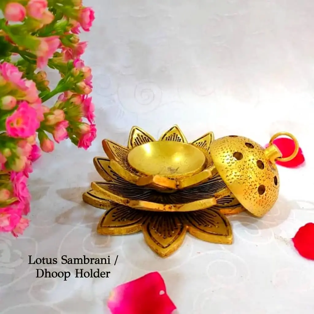 Lotus Sambrani Holder / Dhoop Stand