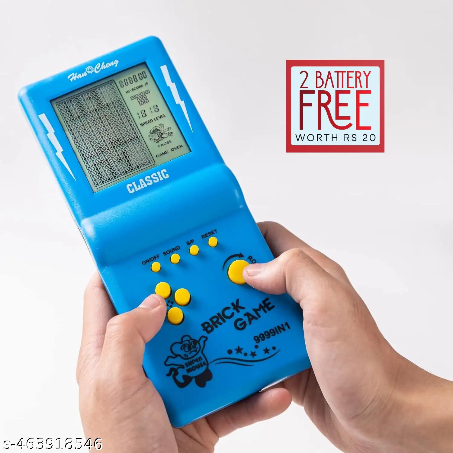 Brick Game Console,Tetris,Handheld Game Console,Tank/Racing/Building Block Game,3.5-inch Large Screen,Built-in 23 Games(MULTY COLOUR) (PACK UP -1)hafeelatextiles Brick Game Console,Tetris,Handheld Game Console,Tank/Racing/Building Block Game,3.5-inch Large Screen,Built-in 23 Games(MULTY COLOUR) (PACK UP -1)hafeelatextiles