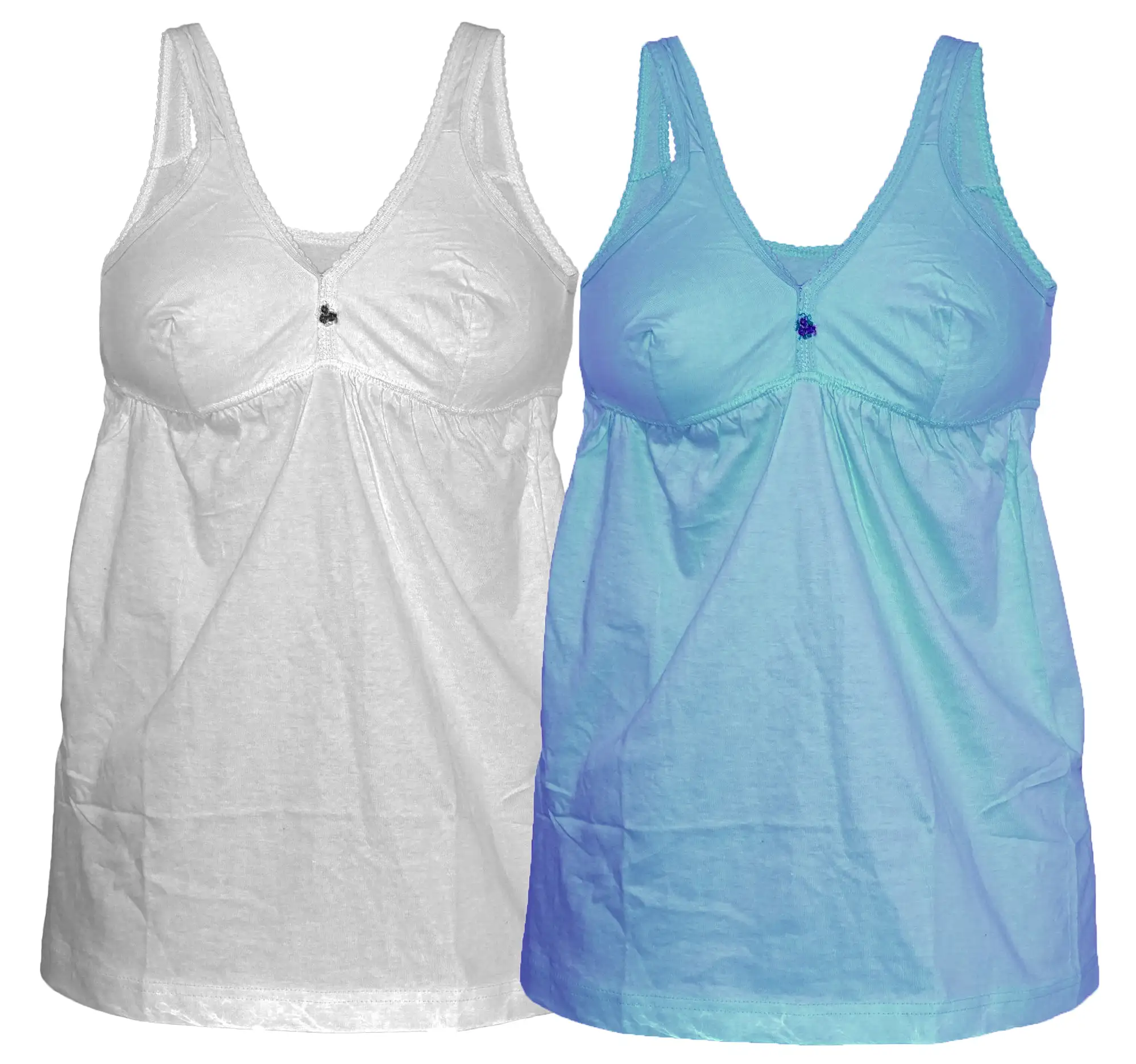 Women Cotton Comisole Slip Multicolor (WHITE) Pack of 2hafeelatextiles Women Cotton Comisole Slip Multicolor (WHITE) Pack of 2hafeelatextiles