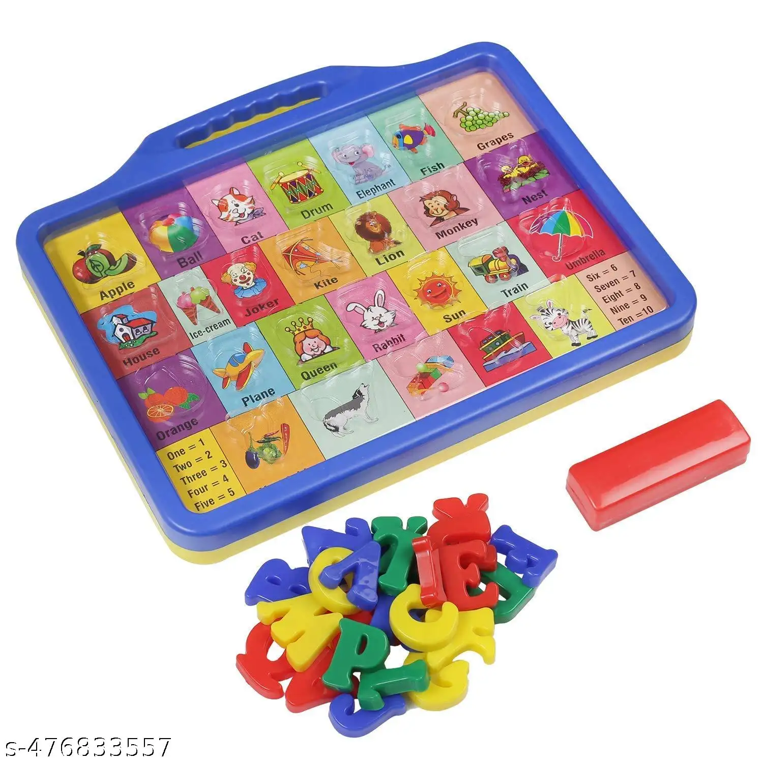 Educational Alphabet Slate 2 in 1 to Learn Pictures, Spellings & Alphabets Along with Green Writing Board and Chalk in Multi Color for Kids.(PACK OF 1)hafeelatextiles Educational Alphabet Slate 2 in 1 to Learn Pictures, Spellings & Alphabets Along with Green Writing Board and Chalk in Multi Color for Kids.(PACK OF 1)hafeelatextiles