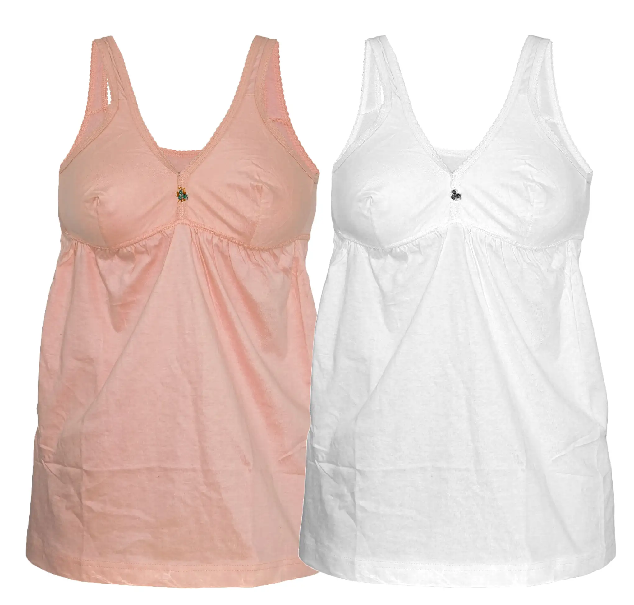 Women Cotton Comisole Slip Multicolor (WHITE) Pack of 2hafeelatextiles Women Cotton Comisole Slip Multicolor (WHITE) Pack of 2hafeelatextiles