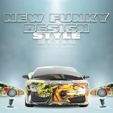 Remote Control Car High Speed 1:24 Scale | Type-C USB Rechargeable | Rc Car for Kids 3 4 5 6 7 8 9 | Strong Stylish Grafetti Toy Car - Multicolorhafeelatextiles Remote Control Car High Speed 1:24 Scale | Type-C USB Rechargeable | Rc Car for Kids 3 4 5 6 7 8 9 | Strong Stylish Grafetti Toy Car - Multicolorhafeelatextiles