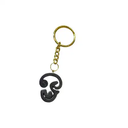 Original Karungali Ebony Wood Om Key Chain - secondary