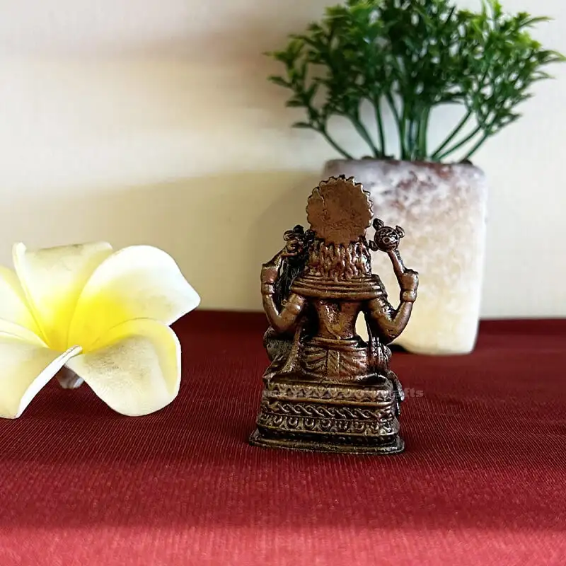 Copper Sitting Lakshmi Narasimhar 2 inches
