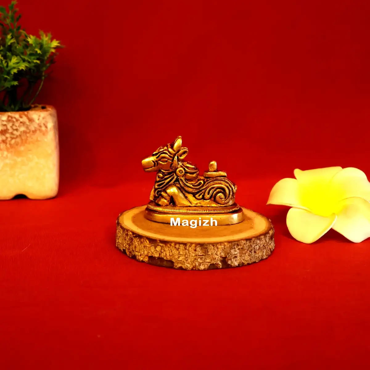 Brass Shiv ling Nandhi 2inches