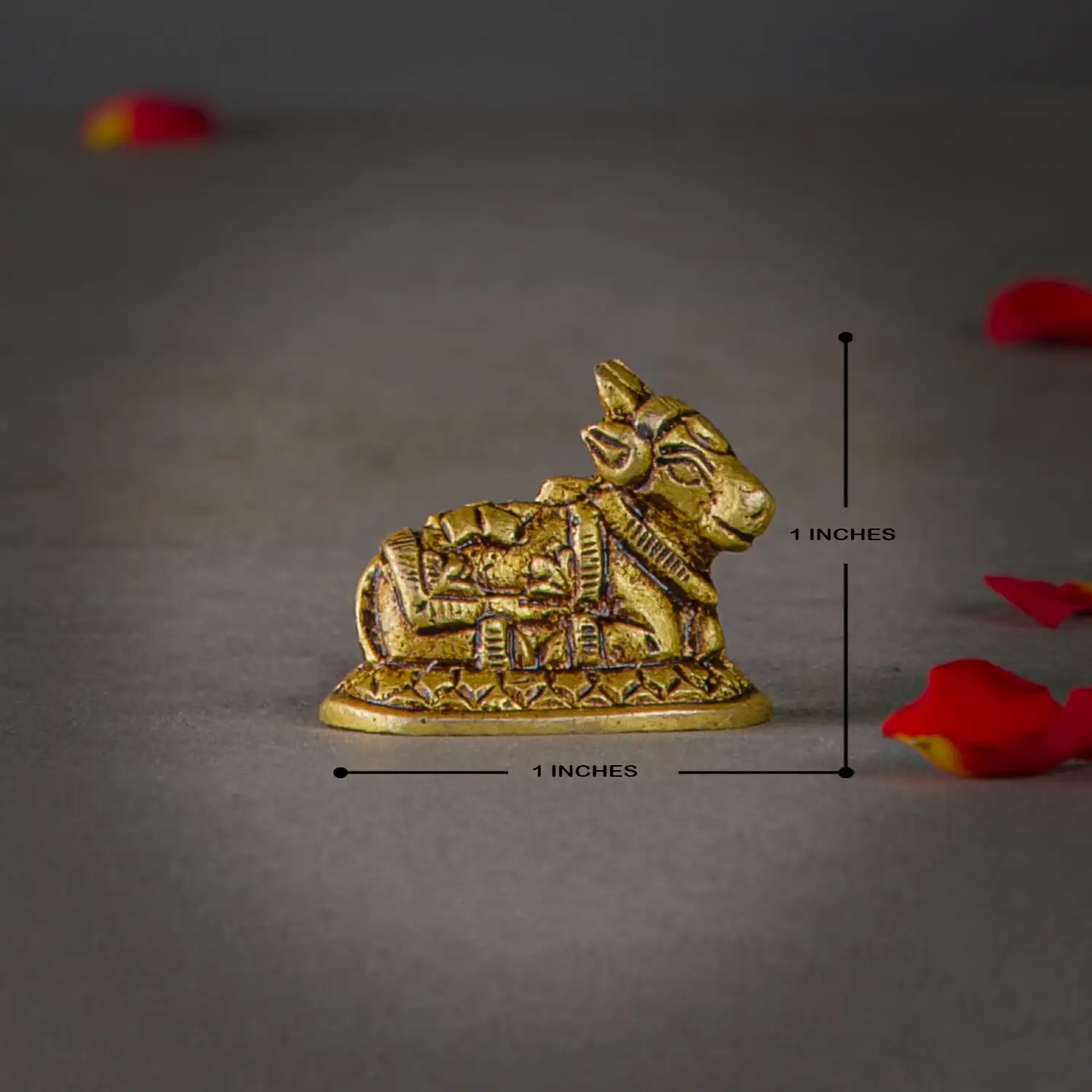1 inches Brass Lord Shiva Nandhi idol - image 4
