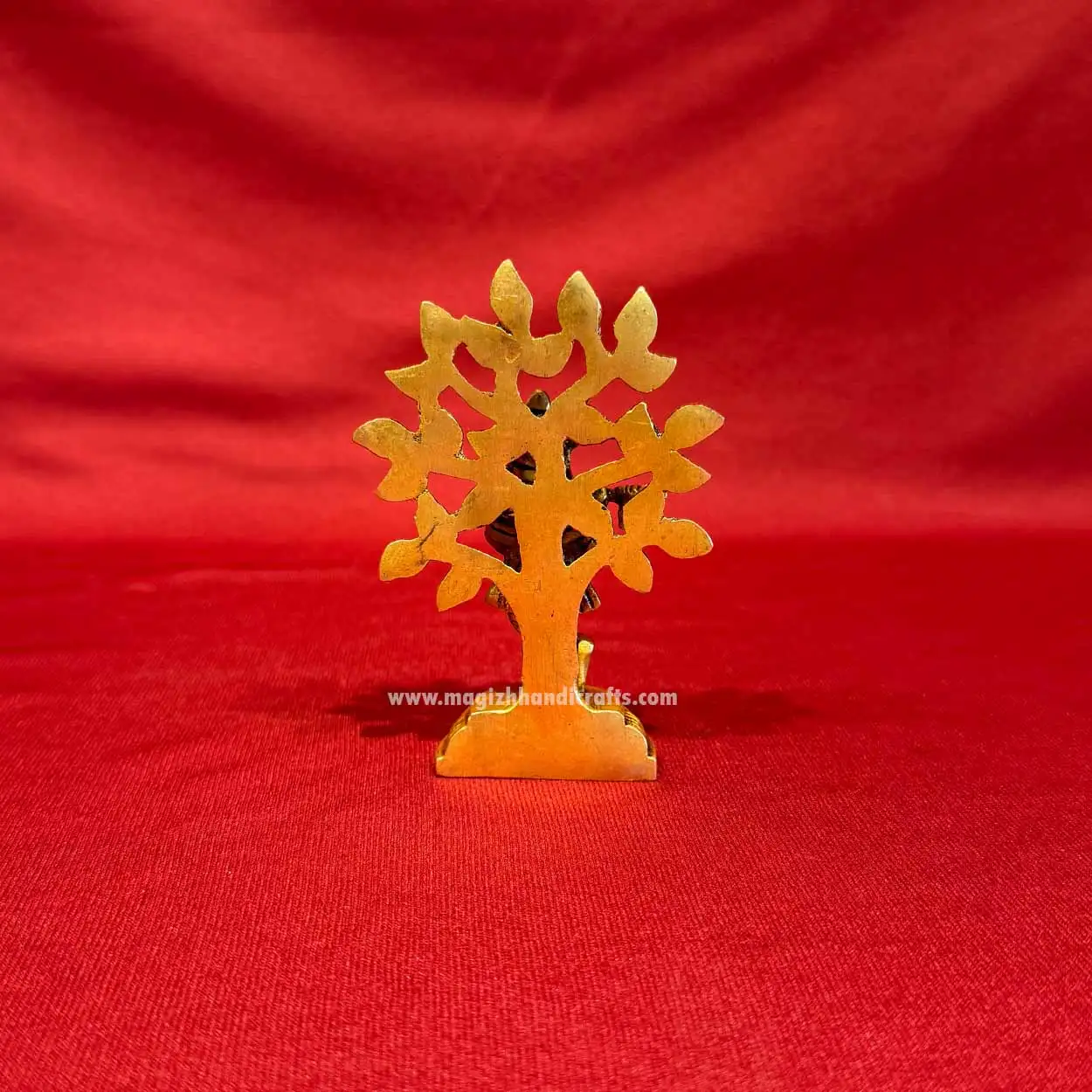 4 inches brass tree Krishna idol - image 4