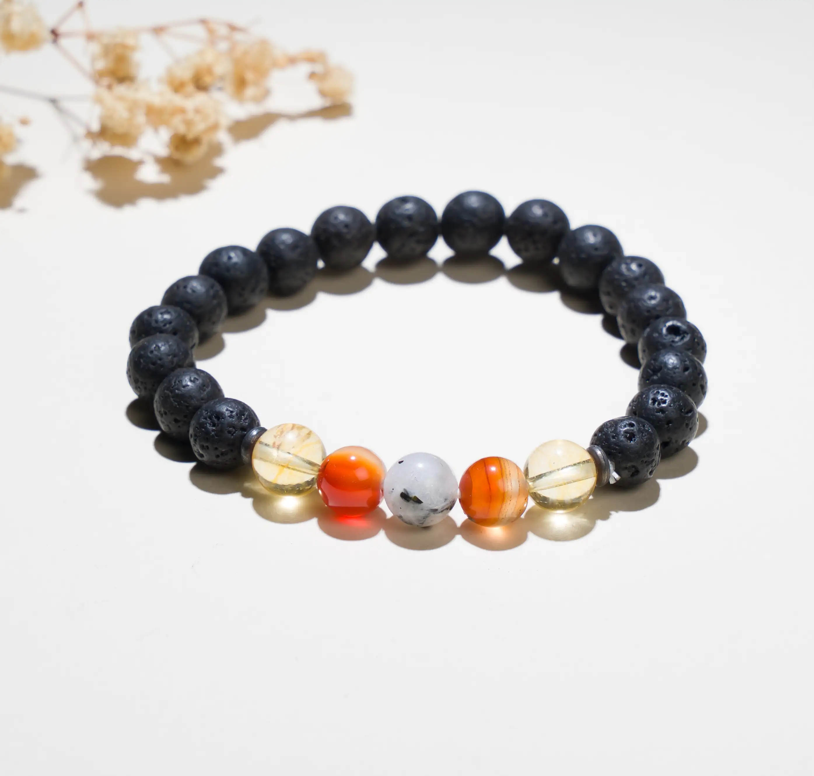 8mm PCOD-PCOS Remedy Lava Crystal Bracelet