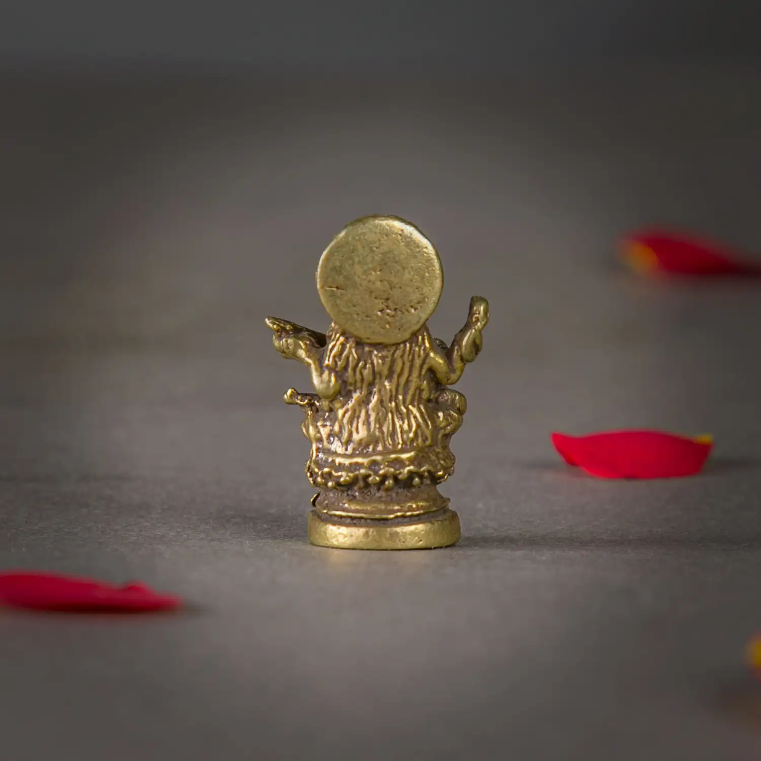 1 inch Brass sitting miniature Saraswathi idol - image 3
