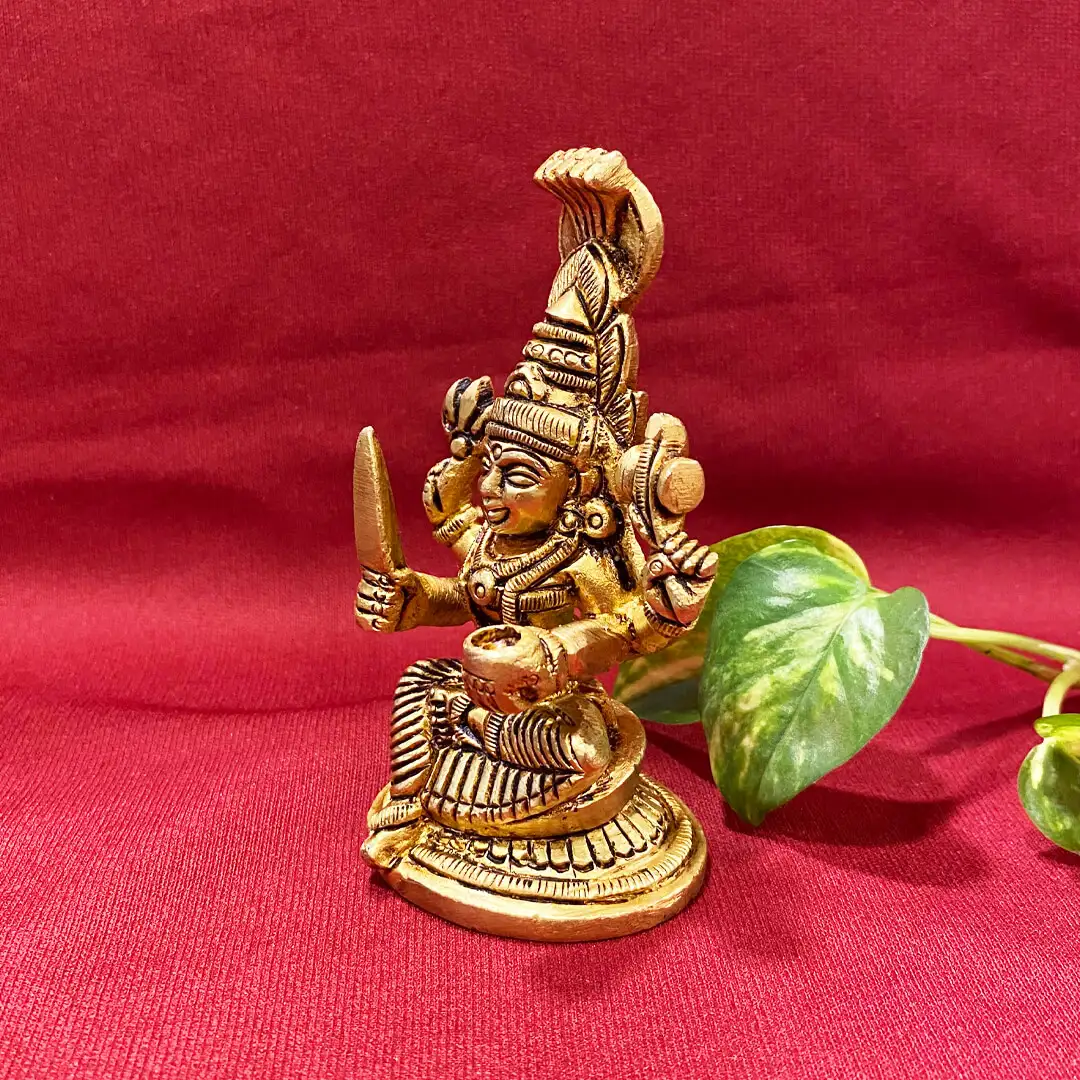 Brass Karumariamman idol 4 inches - image 4