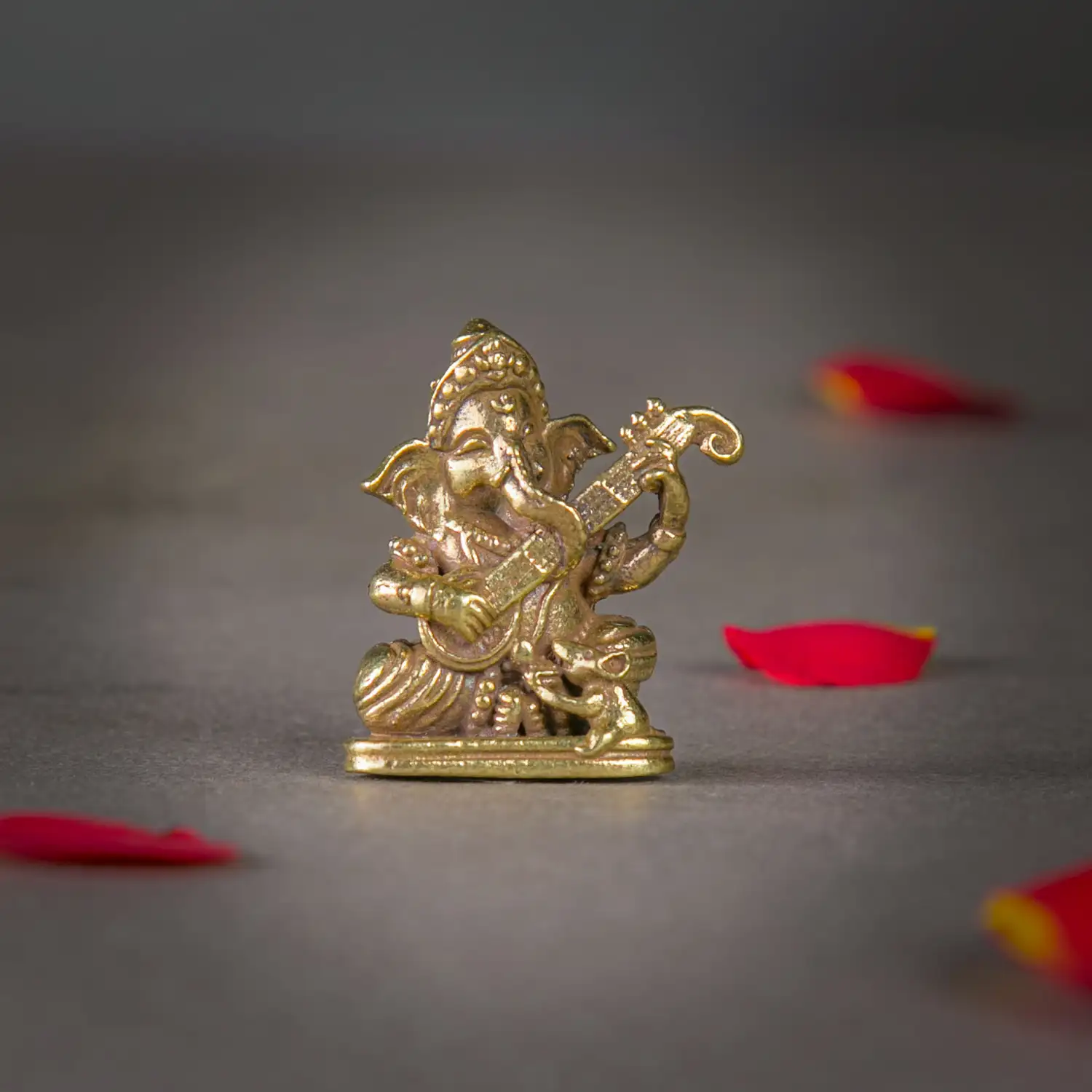 1 inch Handcrafted Mini Guitar Ganesha Statue