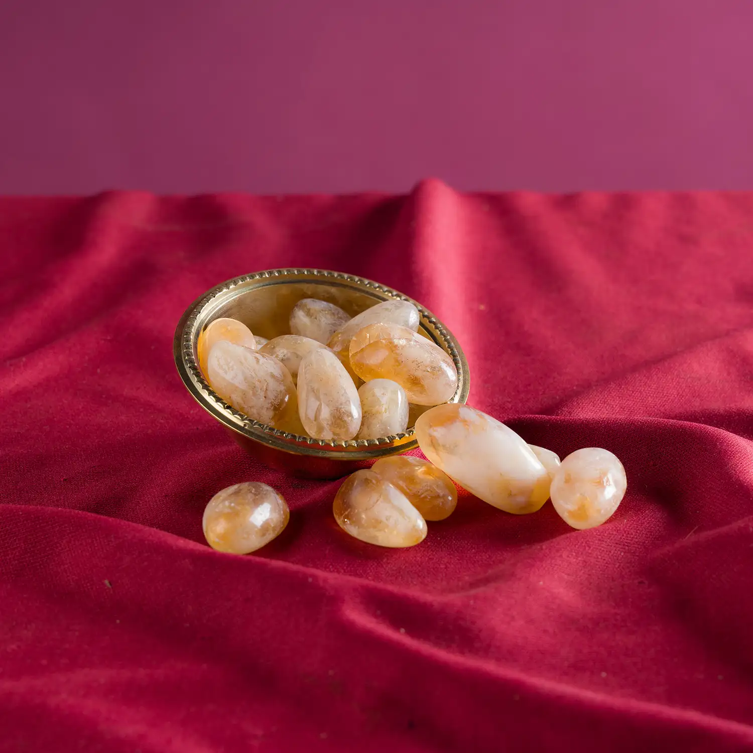 Citrine crystal tumble stones - secondary