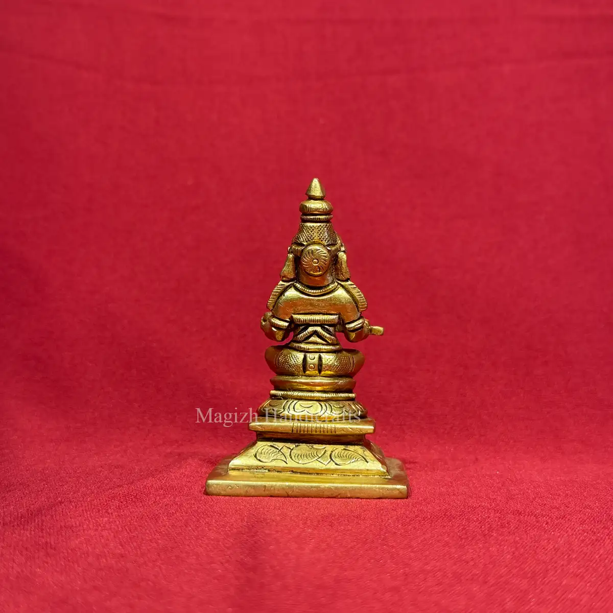 3.5 inches brass goddess Annapoorni devi idol - image 4