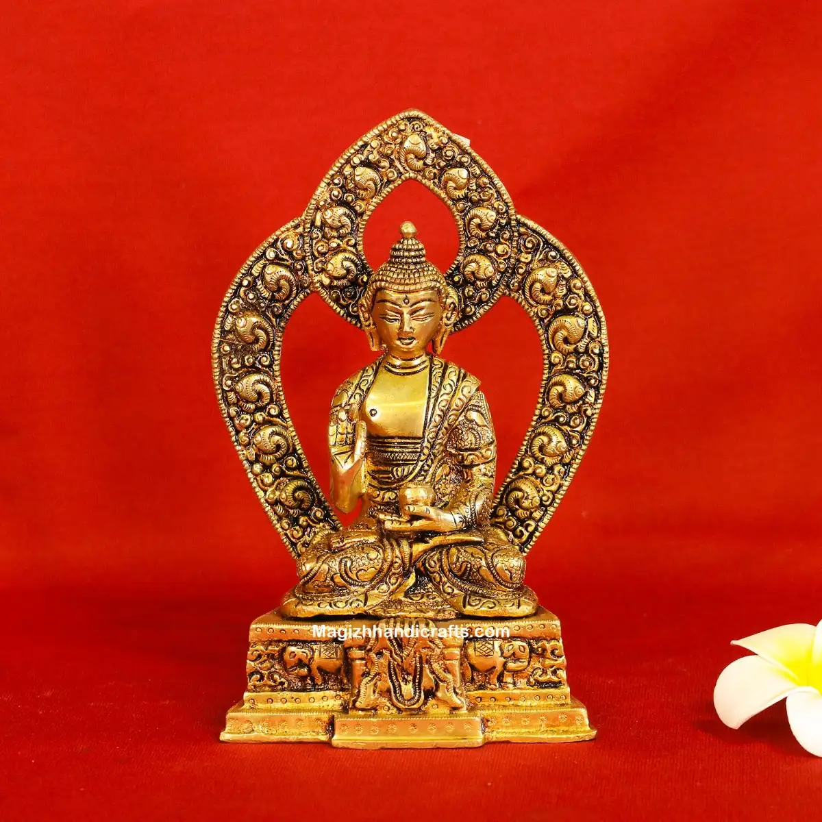 Brass Lord Budha Designer Frame idols - 7 inches