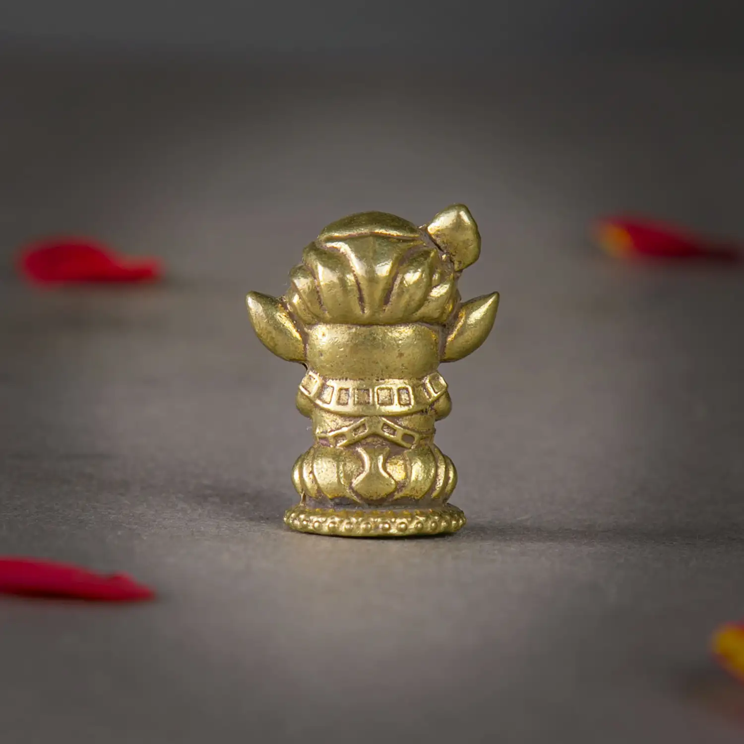 1 inch Mini Brass Laughing Ganesha idol - secondary