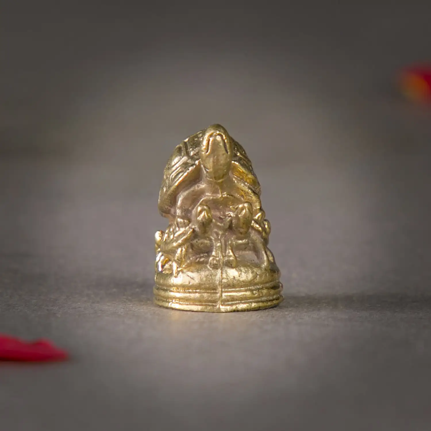 1-Inch Pure Brass Tortoise family idol - secondary