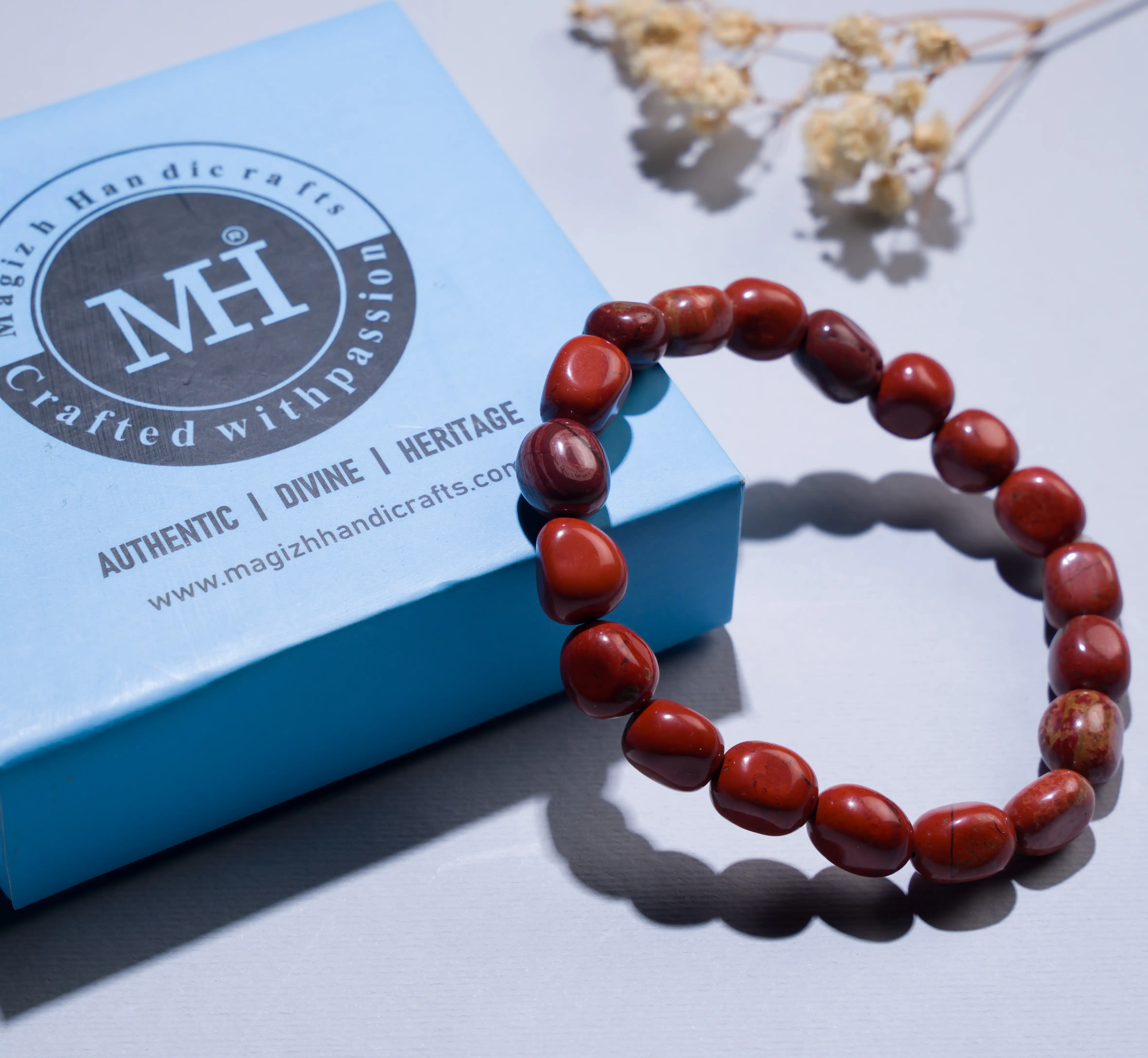 Red jasper crystal Tumble bracelet - image 3