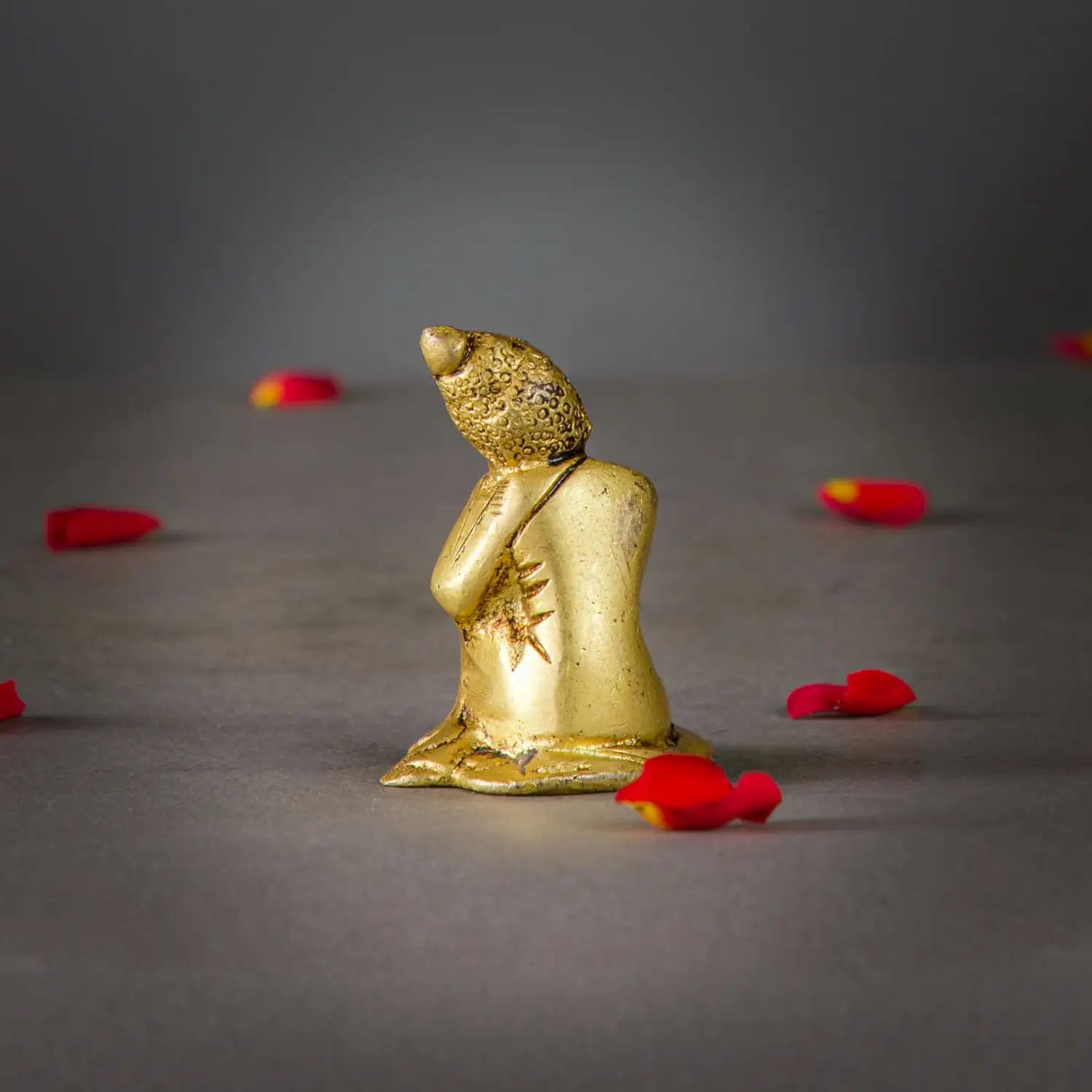 2 inches Mini Brass Resting Buddha Idol - image 4