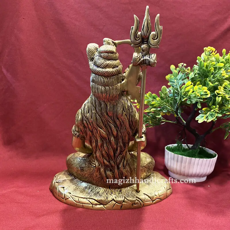 1 feet Brass sitting Lord Shiva idol - SC - secondary