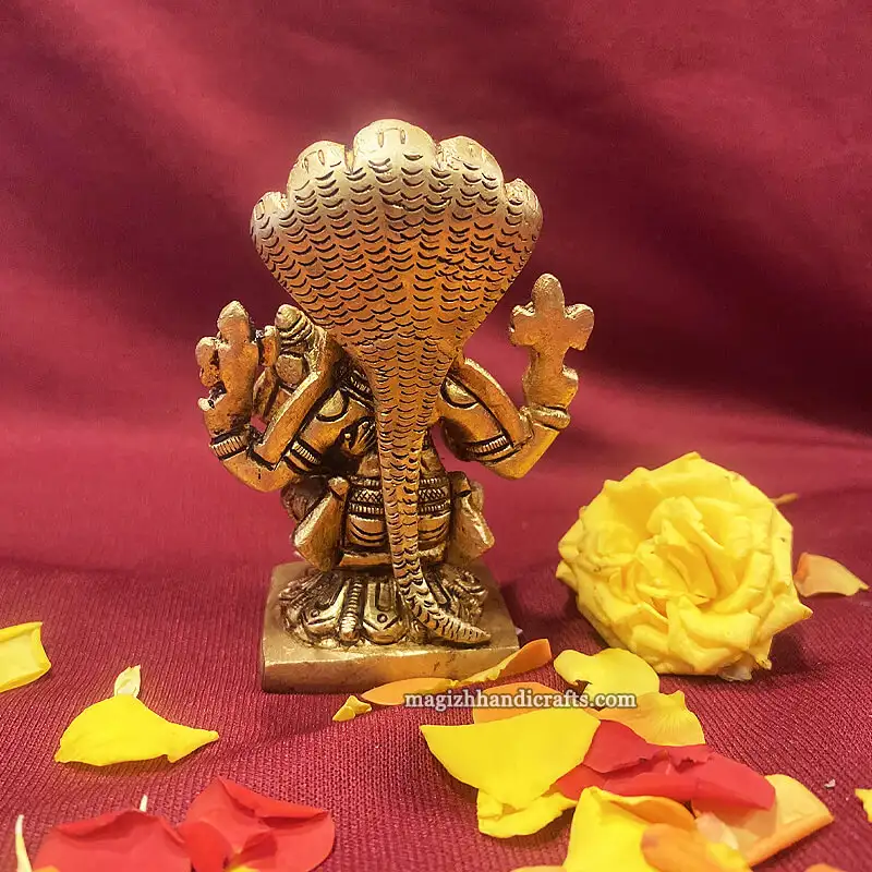 Brass Snake Narasihma Lakshmi - image 4
