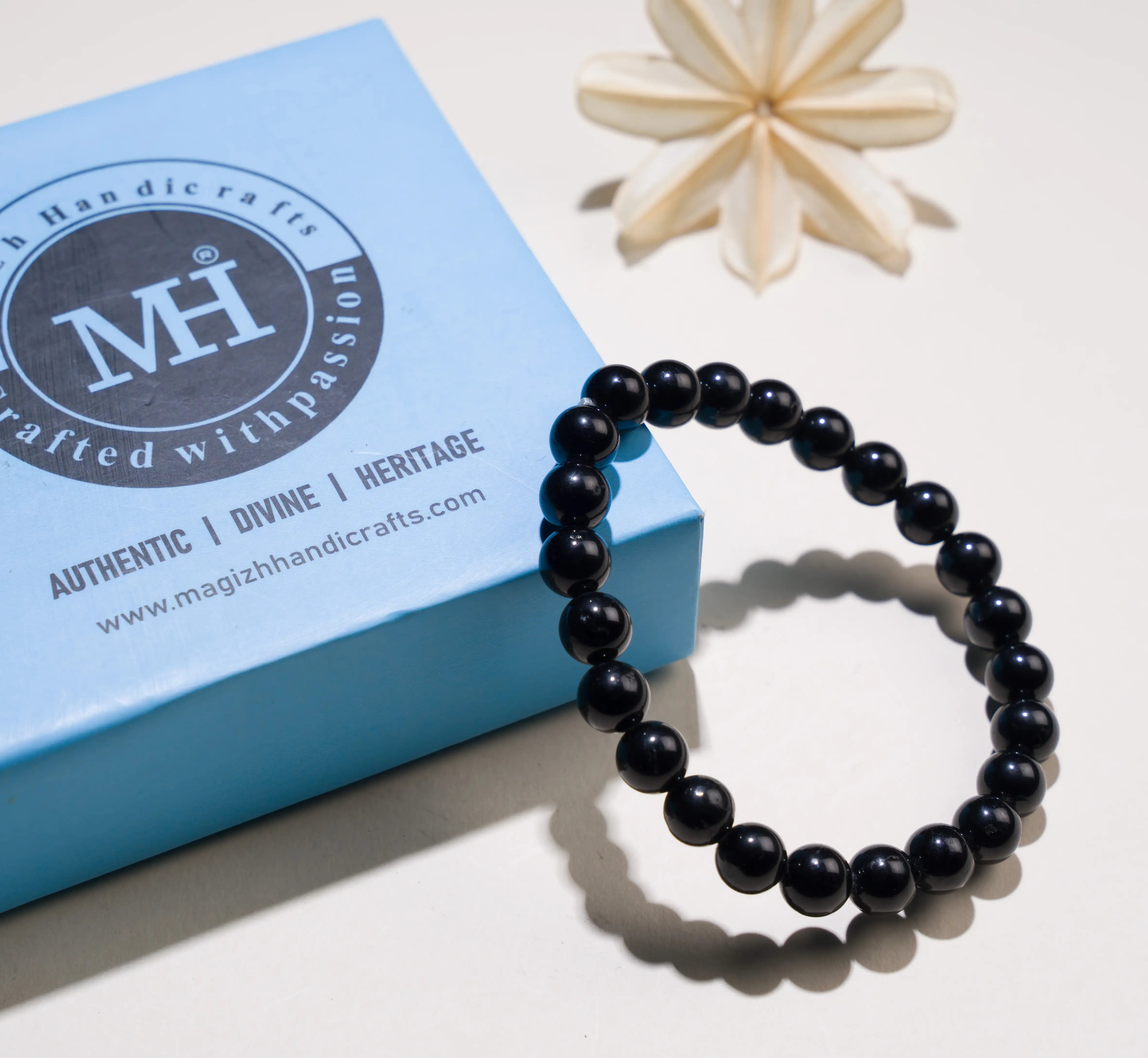 Black tourmaline Crystal Bracelet (8mm) - image 3