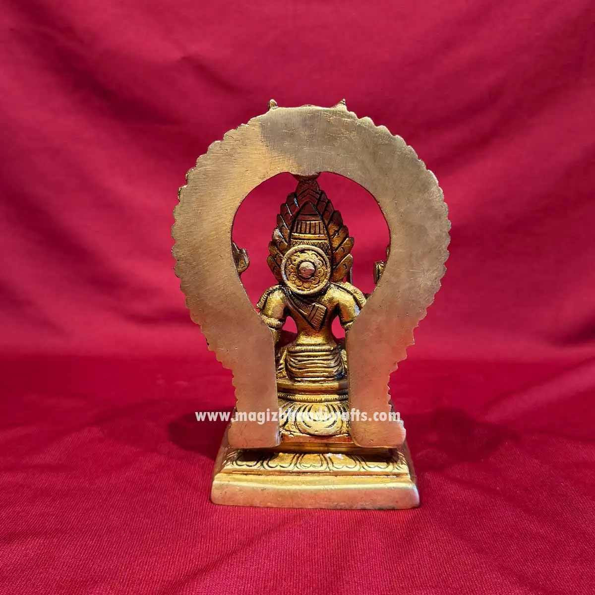 6.5 inches brass Mariamman with Thiruvachi idol - image 4