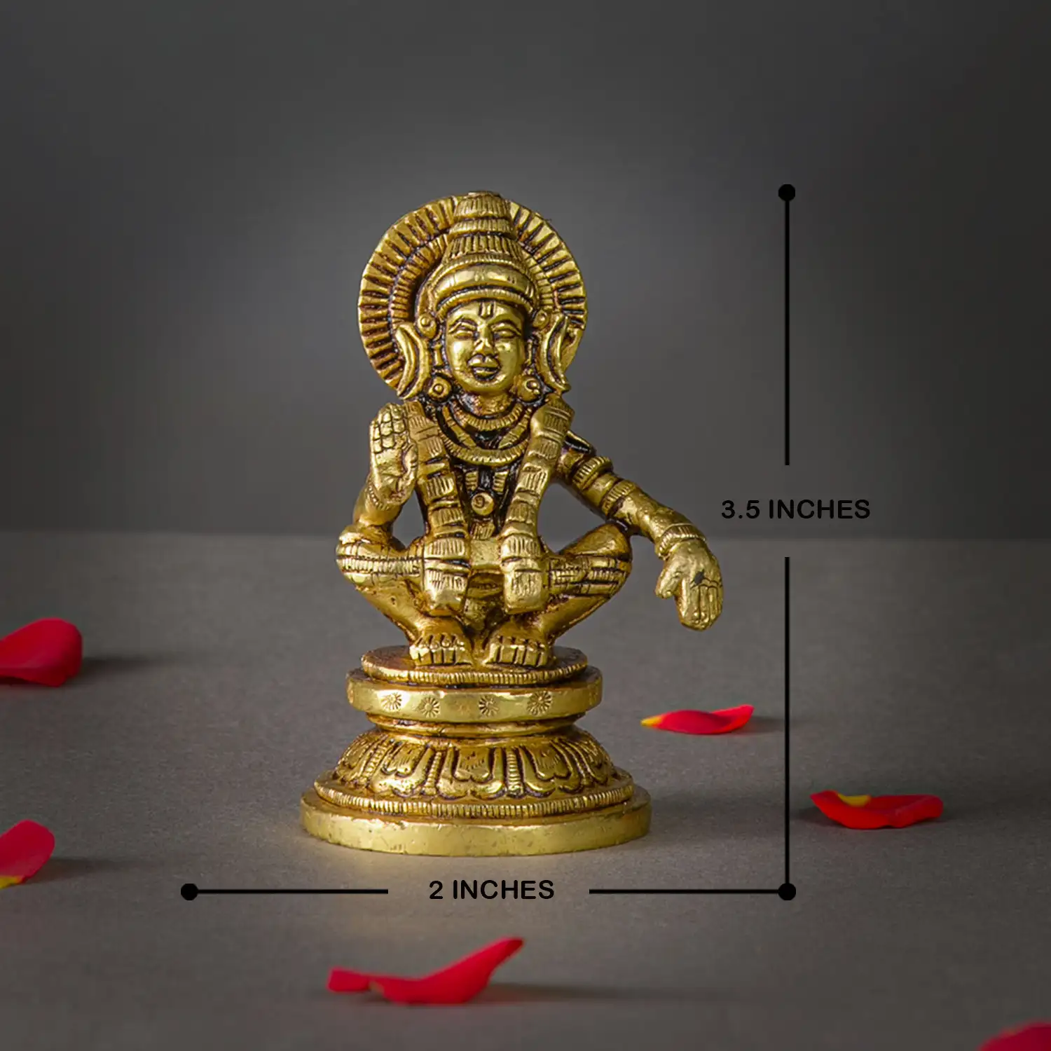 Brass Lord Ayyappan 3.5 inches - image 5
