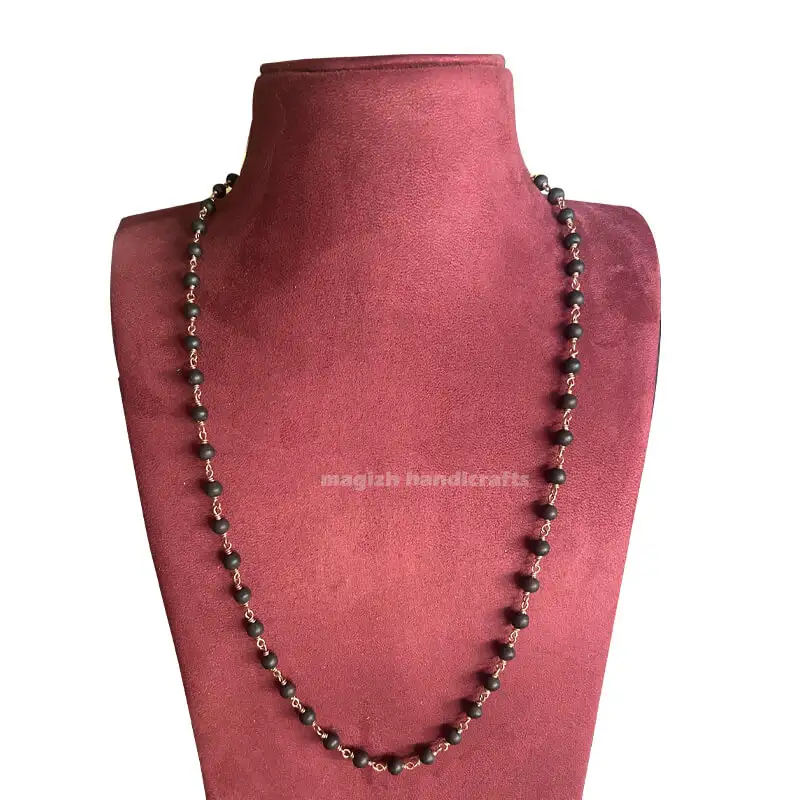 Original karungali Copper mala without capping-8mm
