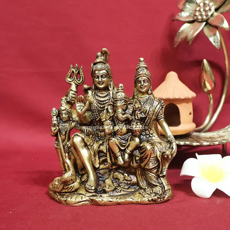 5.5 inches Brass Lord Shiva family Set SC