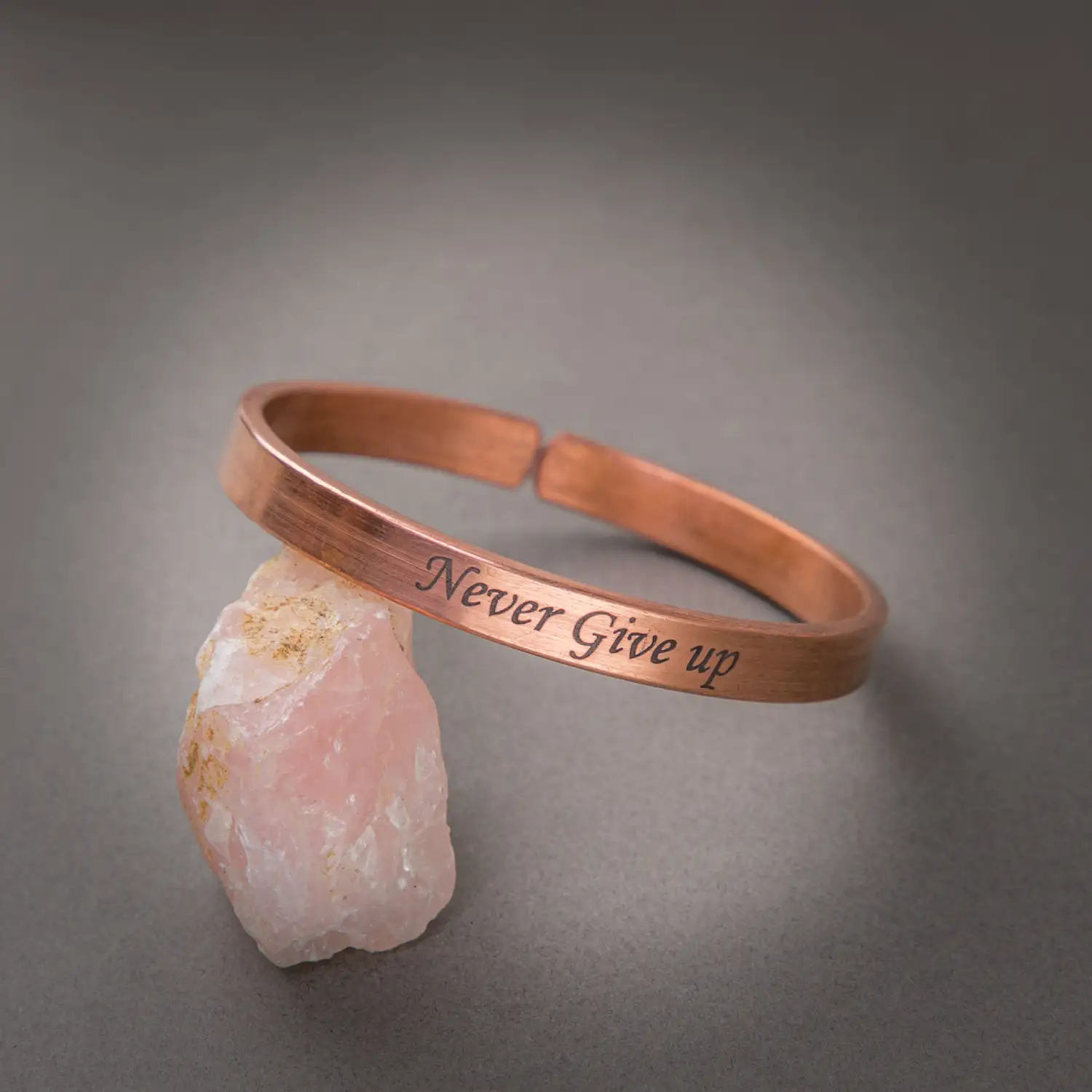 Never Give Up Pure Copper Bracelet