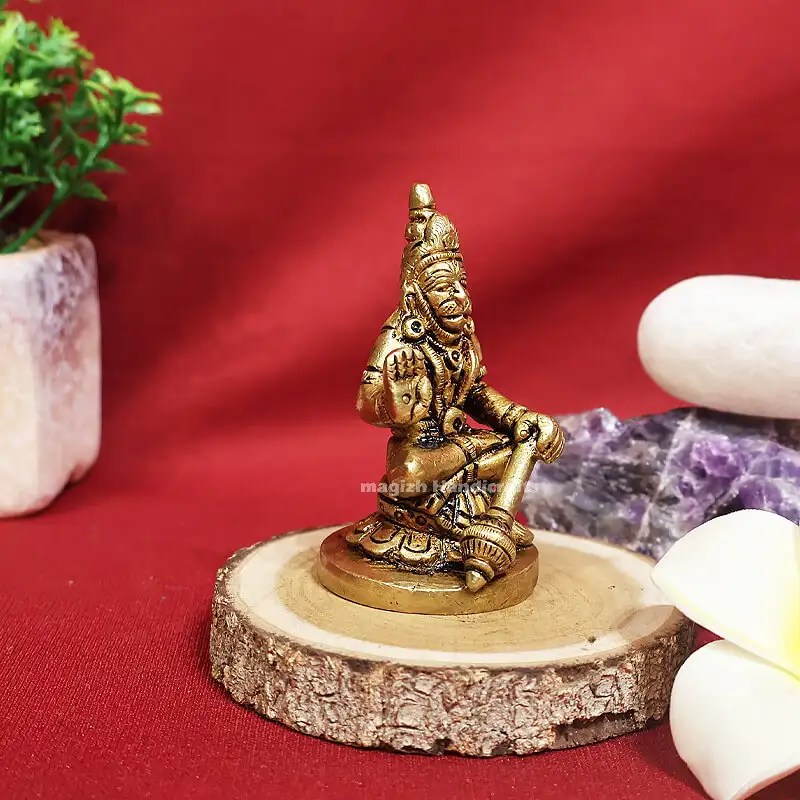 2.5 inches Brass Sitting Hanuman idol SC - secondary