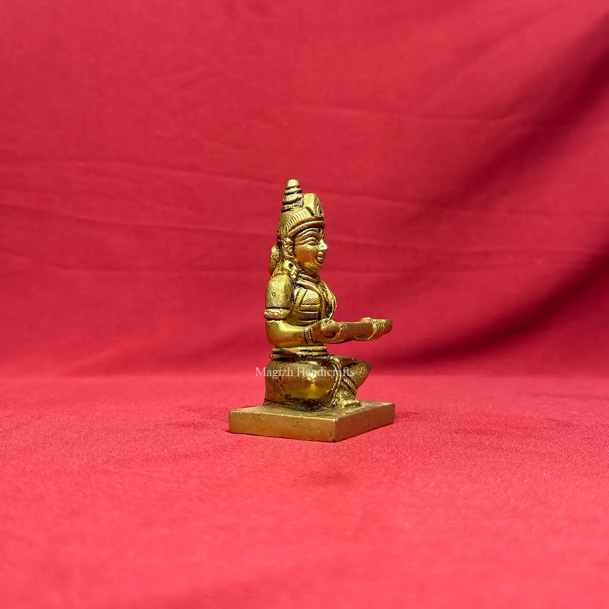4 inches brass goddess Annapoorna statue - image 3