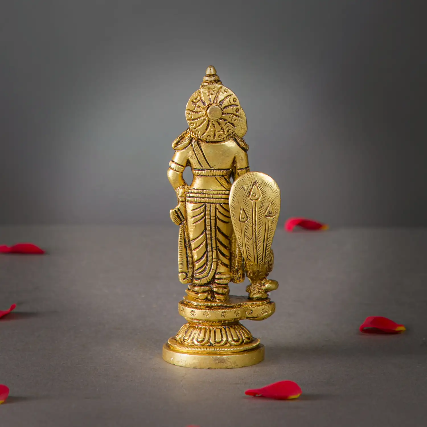 Brass Murugan Malaysia Murugan idol - 8 inches - image 4