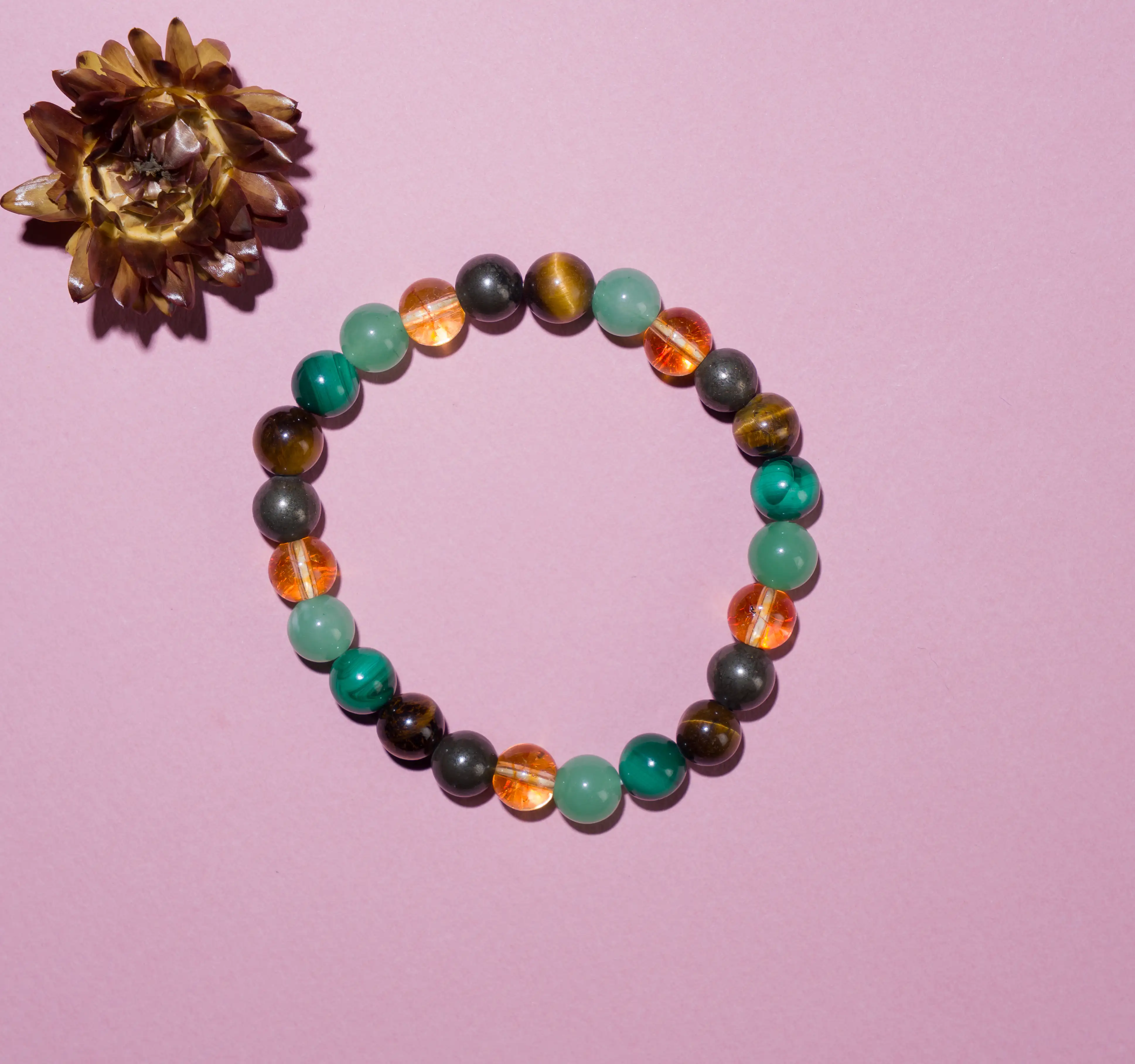 8mm Money Magnet with Malachite Crystal Bracelet - secondary