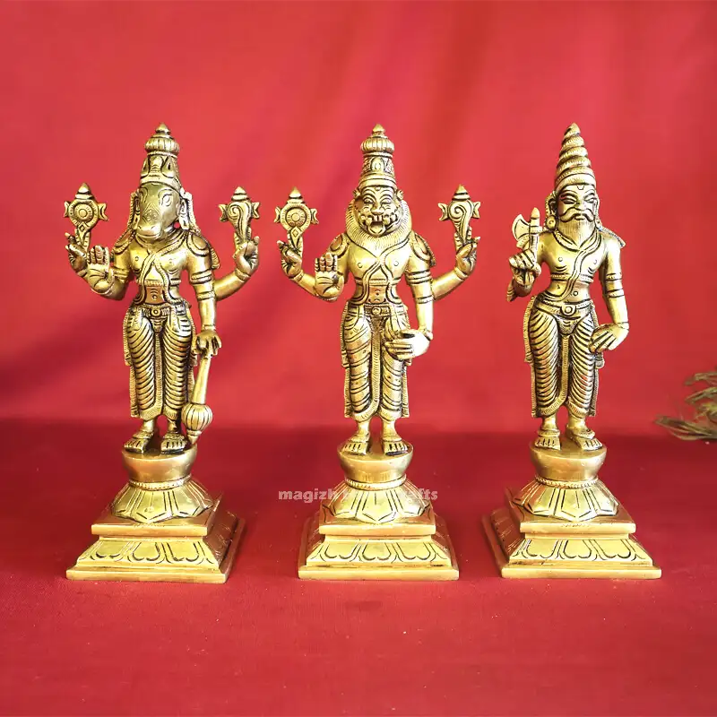9.5 inches Brass Vishnu Dasavatar Idols SC - image 4